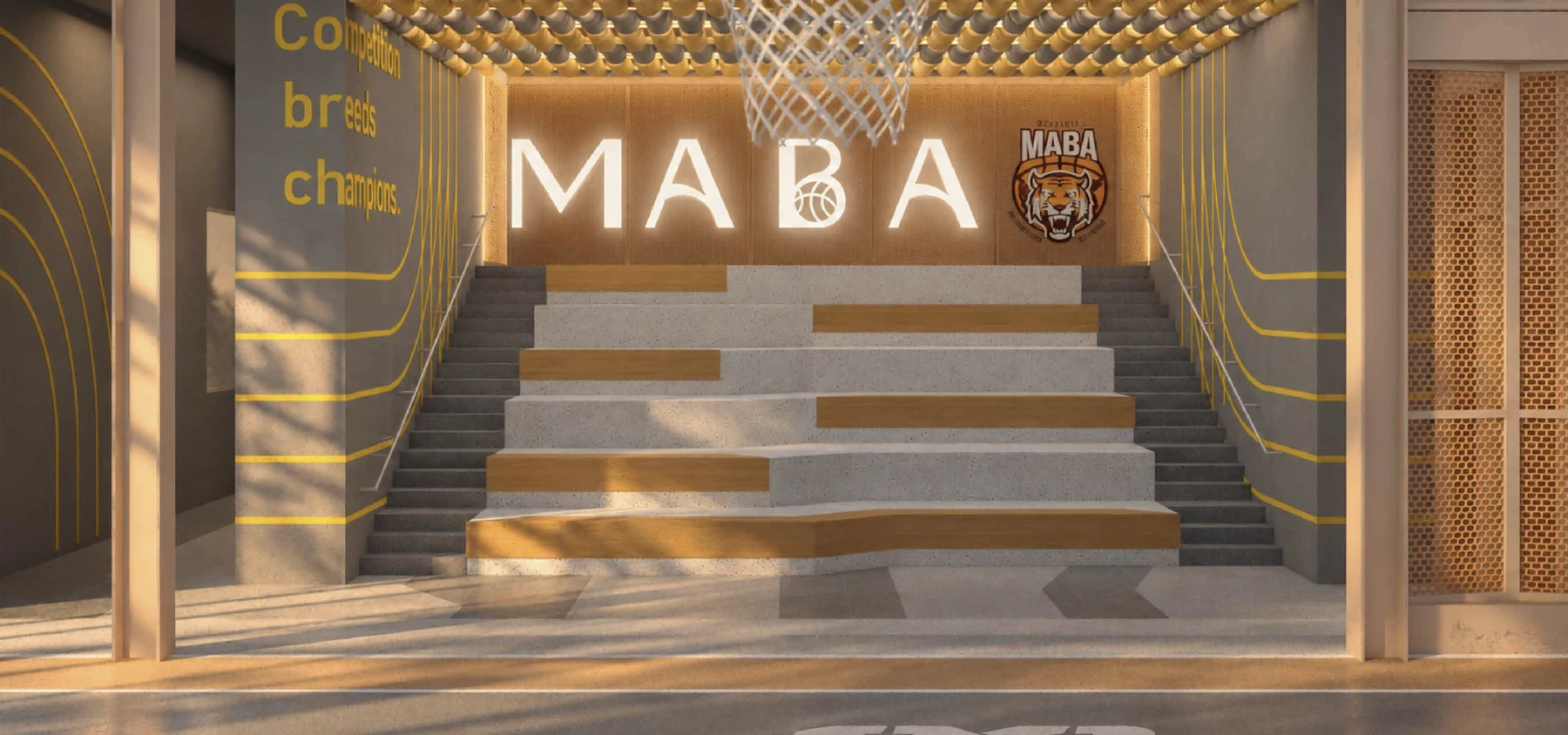 MABA basketball court artist impression